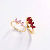 Trio Pink Sapphire Ring