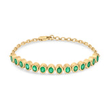 Emerald Oval Lace Bracelet