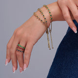Emerald Spike Eternity Ring