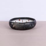Large Black Sejnane Candle with tryptic dots - Fastoun