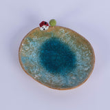 Handmade Oval Plate with house and Tree - Fastoun