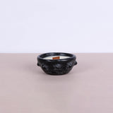 Small black Sejnane candle with textured surface 7 - Fastoun