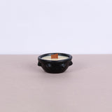 Small black Sejnane candle with textured surface1 - Fastoun