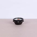 Small black Sejnane candle with textured surface3 - Fastoun