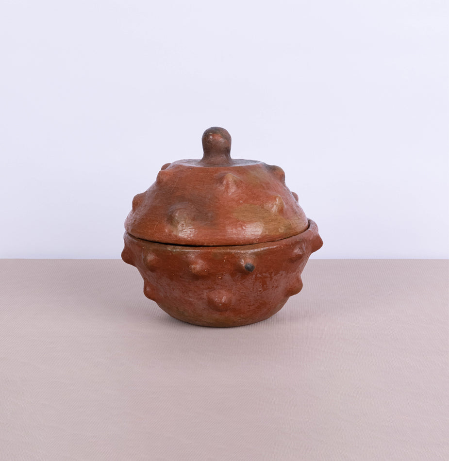 Large Terracotta Sejnane Candle with Lid - Fastoun