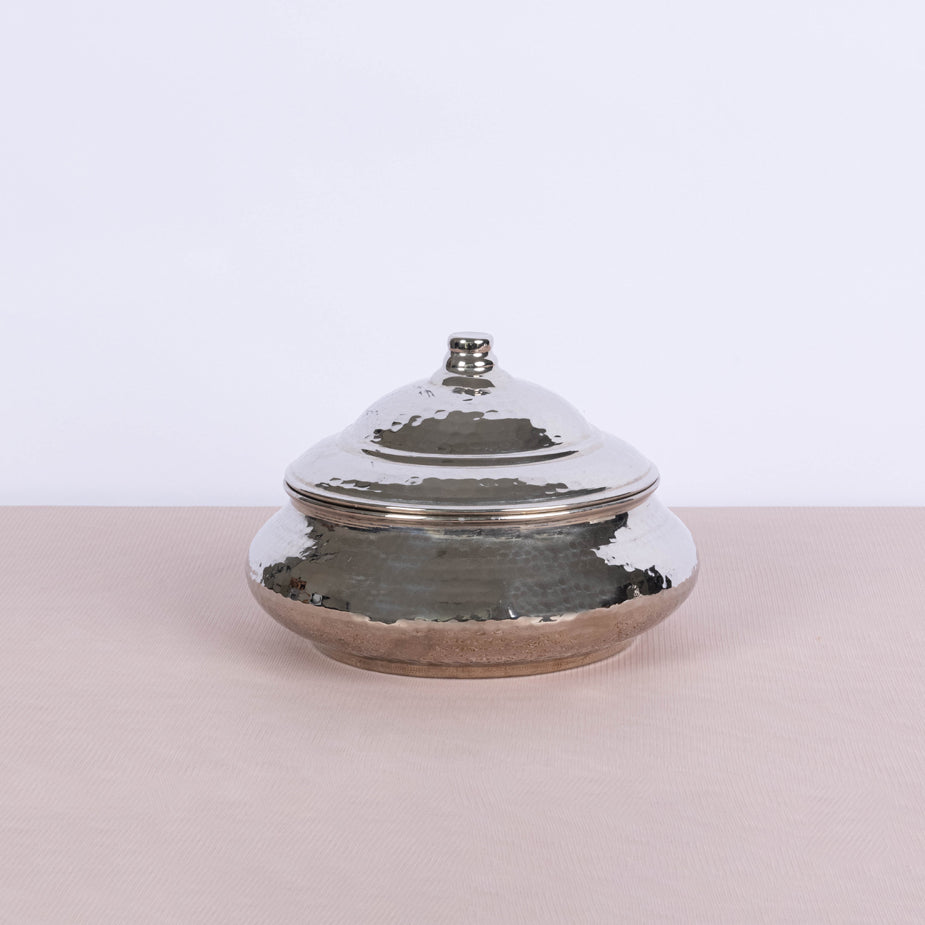 Hand-Hammered Silver Bonbonniere Candle - Fastoun