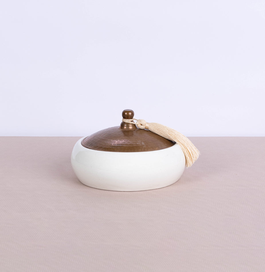 Copper Tasseled Ceramic candle - Fastoun
