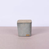 Square concrete box with vegetal rope lid - Fastoun