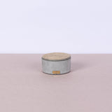 Small Round concrete box with vegetal rope lid - Fastoun