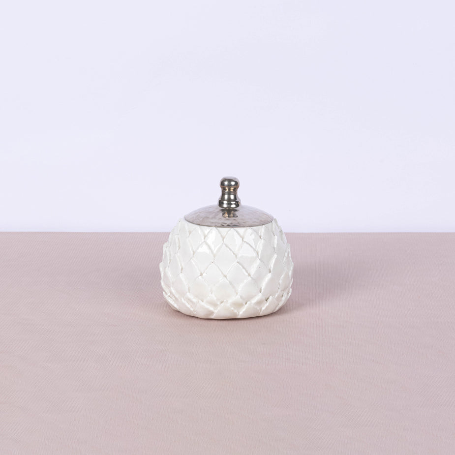 Fish Scale Ceramic Bonbonniere Candle - Fastoun