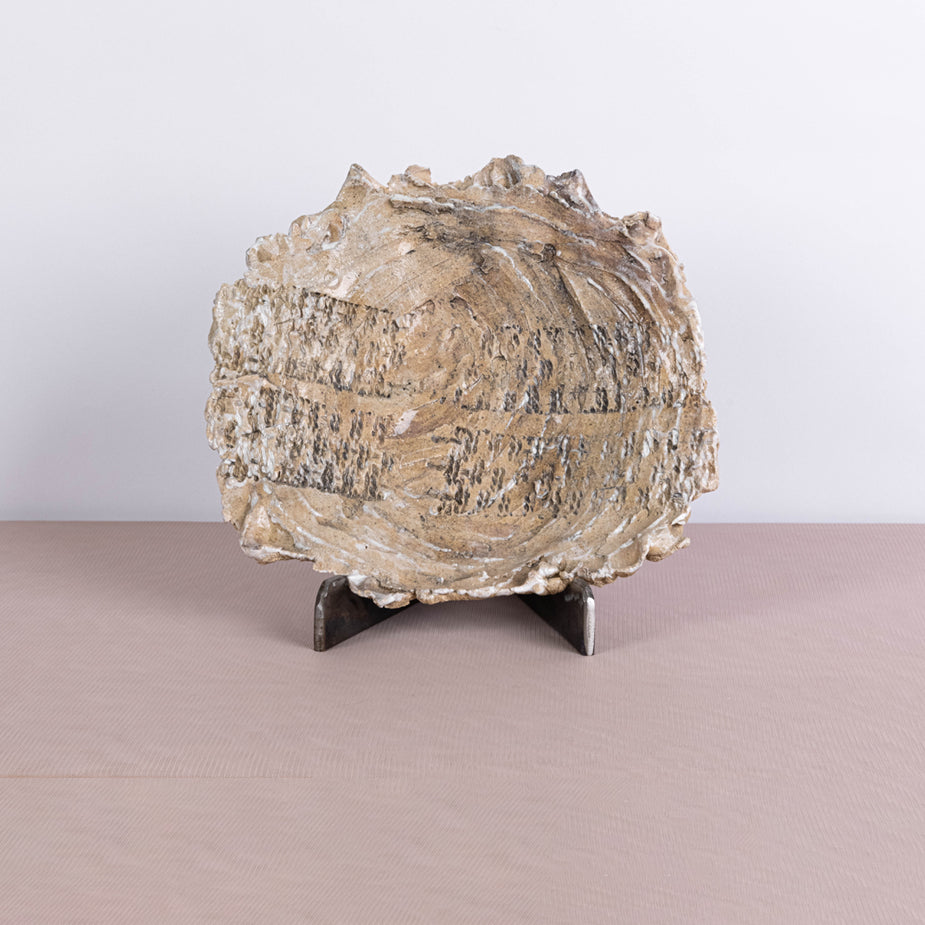 Rula Atalla handbuilt plate using stoneware and earth ware clay - Fastoun
