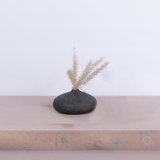 Black groggy clay vase - Fastoun