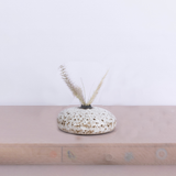 White spotty handbuilt vase - Fastoun