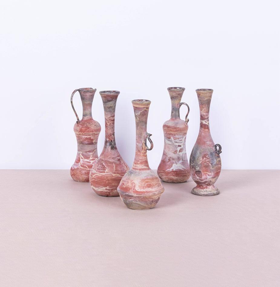 5 Pcs Red Rose Featherlight handblown collection - Fastoun