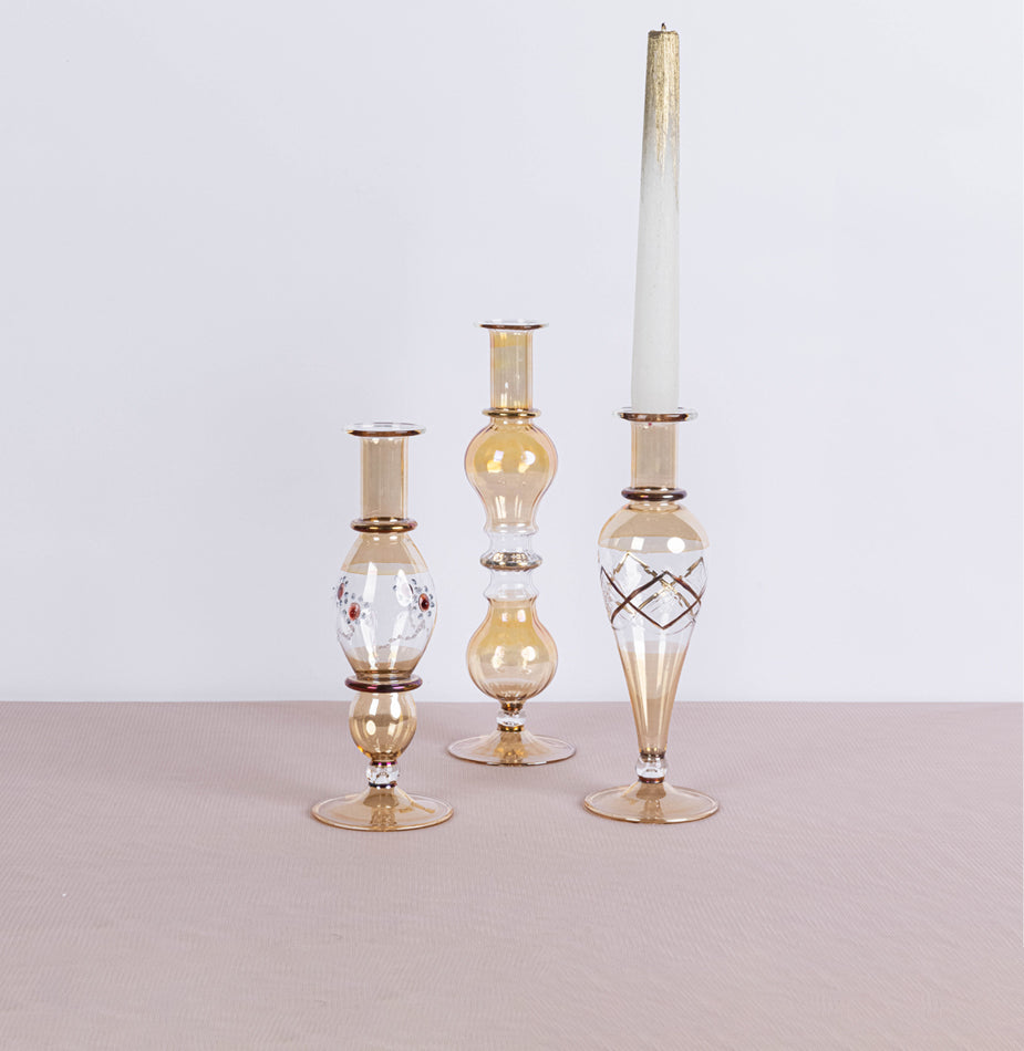 Gold Embellished candle holder 2 - Fastoun