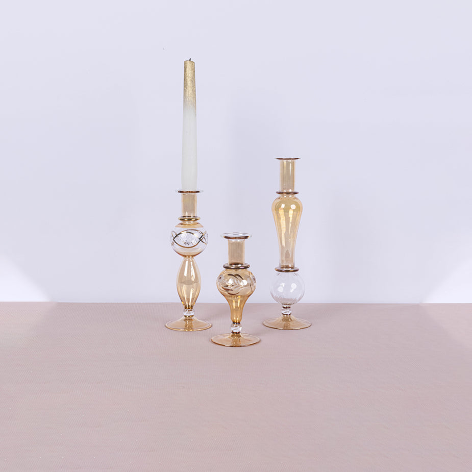 Gold Embellished candle holder 3 - Fastoun