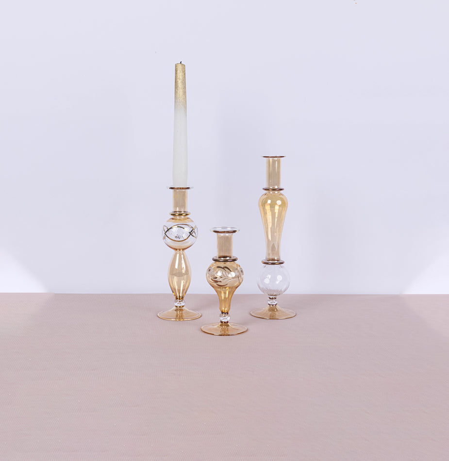 Gold Embellished candle holder 3 - Fastoun