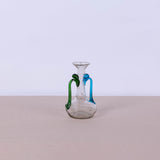 Clear Hebron glass with green/blue handle - Fastoun