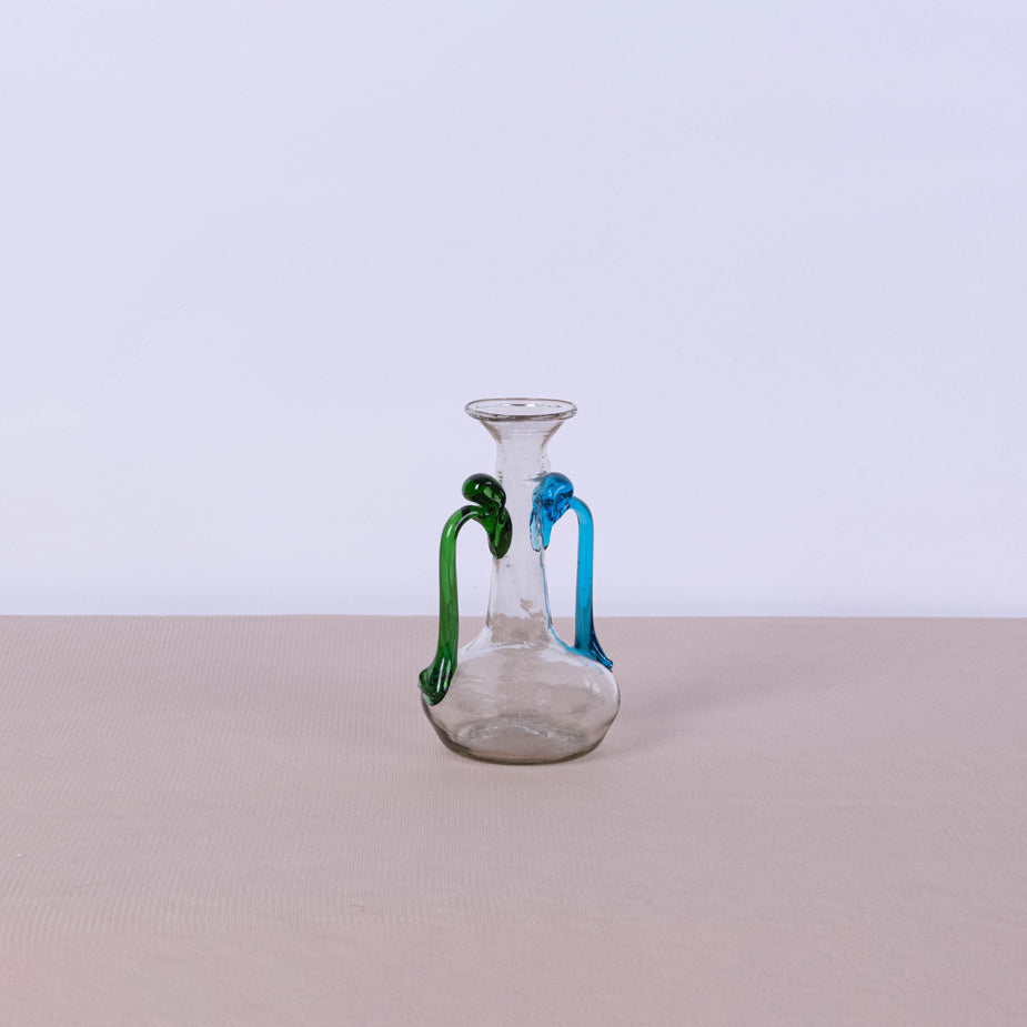 Clear Hebron glass with green/blue handle - Fastoun