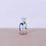 Clear Hebron glass with green/blue handle - Fastoun