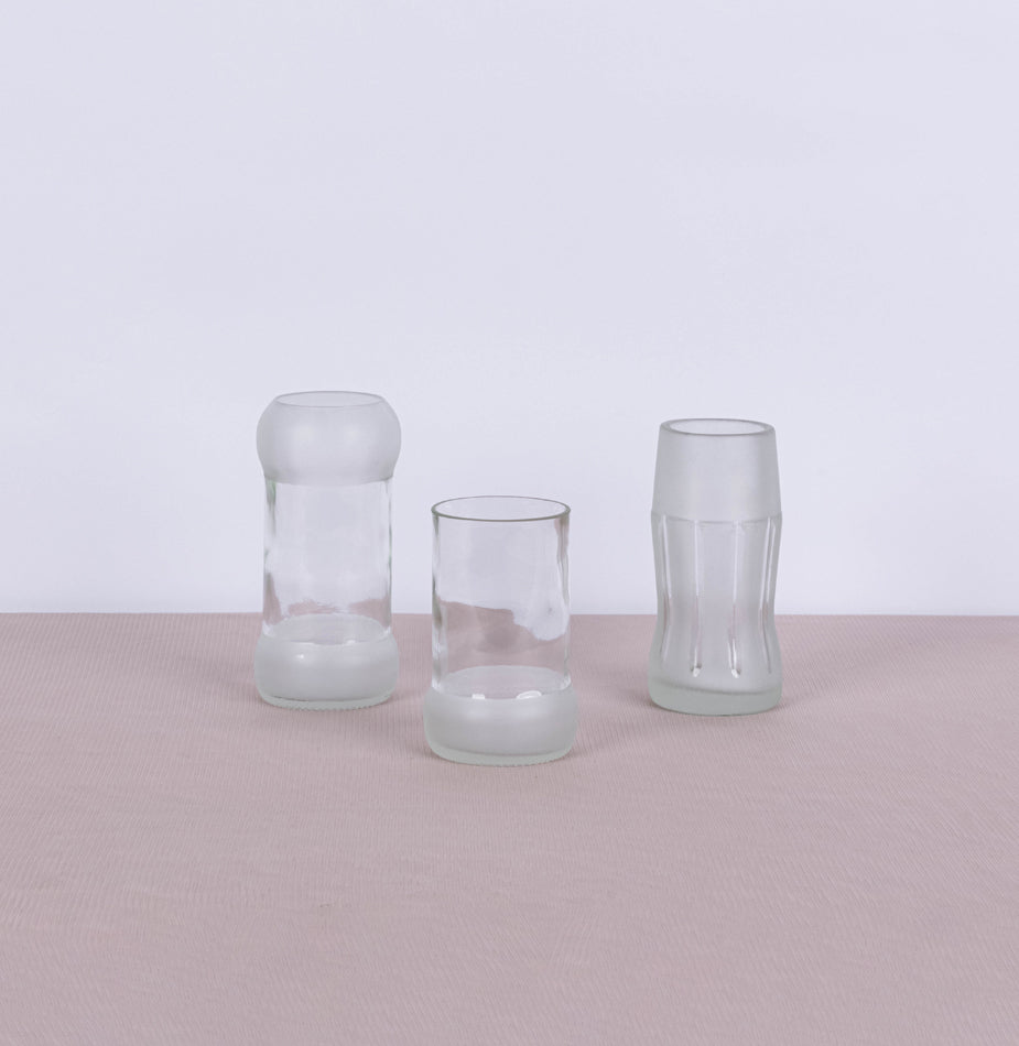 3 Pcs Semi frosted and cleard Set - Fastoun