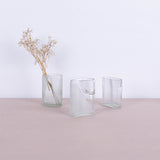 3 Pcs Frosty glass with slanted necks Set - Fastoun