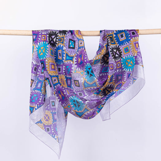 Ma’an Lavender Silk Scarf - Fastoun
