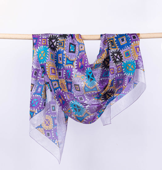 Ma’an Lavender Silk Scarf - Fastoun